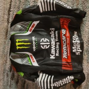 Custom made leather motorcycle jacket